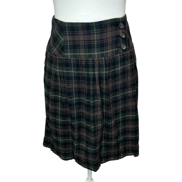 Cabi Plaid Button-Accent Skirt - Picture 1 of 6